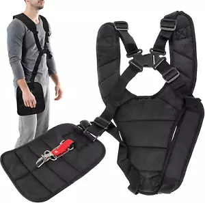 Rlongtou Cinghia Decespugliatore Nero Comfort Doppio Tracolla Decespugliatore Re - Foto 1 di 12