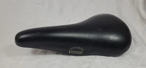 Vtg. Sella Italia Condor Racing Touring Leather Bike Saddle Seat - Picture 1 of 6
