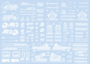 HiQ Parts Sponsor Logo Decal 02S White (1pc) - Picture 1 of 4