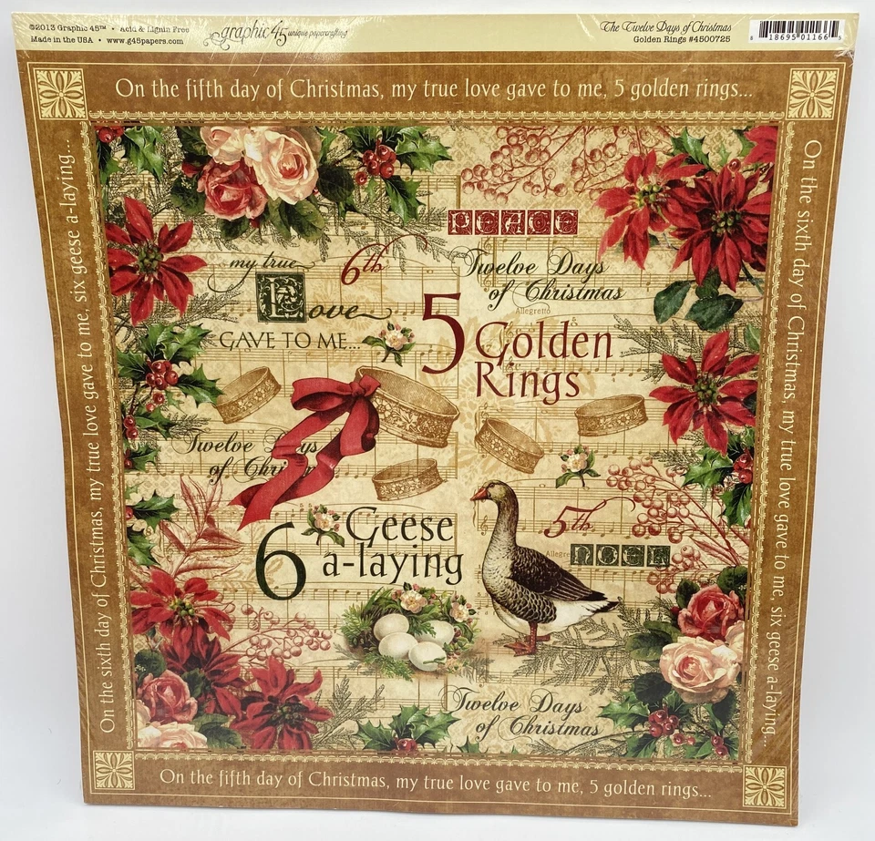 Graphic 45 - The Twelve Days of Christmas Paper - Your Choice