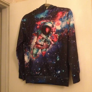 Youth Kids XL SPACE ASTRONAUT Hoodie - Vibrant Colors -- NWOT NEW -- Stars NASA - Picture 1 of 10