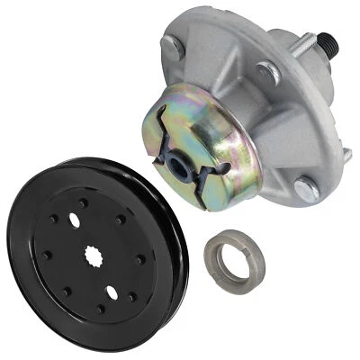 Caltric Blade Spindle Assy w/Pulley for John Deere 1023E 1025R 1026R 54" Deck  - Image 1 of 4