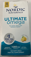 Nordic Naturals Ultimate Omega Oil Supplement 120 Lemon Flavor Softgels Ex 11/26