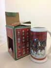 Budweiser 2004 25th Anniversary Holiday Christmas Beer Stein Mug Clydesdales