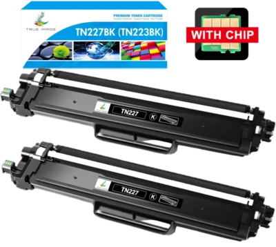 2 Pack TN227 Black High Yield Toner for Brother MFC-L3770CDW HL-L3230CDW 3230CDN - Image 1 of 4