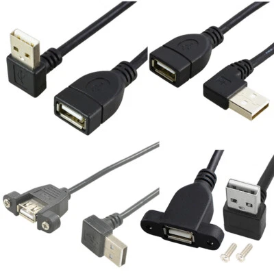 USB 2.0 Extension Cable Lead A Male To Female 480Mbps With Base 0.1m 0.2 0.5m 1m - Image 1 of 4