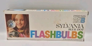 Sylvania Blue Dot Press 25B Vintage Kamera Foto Blitzlampen Schachtel mit 12 Neu aus altem Lagerbestand - Bild 1 von 4