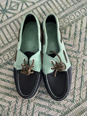 Zapatos SEBAGO Cuero Auténtico Docksides 10 Azul Verde Antideslizantes En muy buen estado Navegación Foto 1 de 4