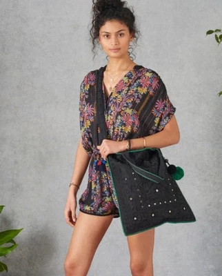 Star Mela Viti Embroidered Tote In Faded Black NWT Sold Out Online - Image 1 of 4