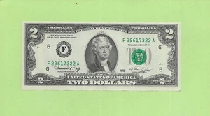 1976 ..UNCIRC $2 F 2961 7322 A .... 1976 $2 F-A NICE NOTE FRN - Picture 1 of 2