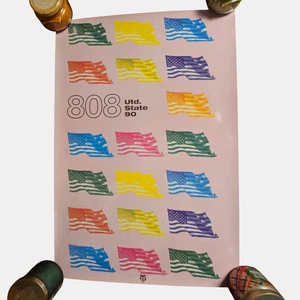 808 State Utd. State 90 Vintage 1990s Promo Poster 21x31 Tommy Boy Records - Picture 1 of 4