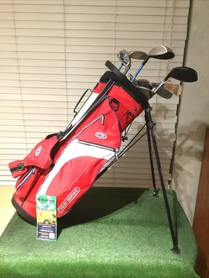 USKG Jr. Tour Series V5 Full Set (D, 3W, 4H, 5-PW-SW, Putter) TS57 & Stand Bag - Image 1 of 4