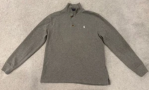 Polo Ralph Lauren Herren Pullover L Large grau Pulli Quarter 1/4 Zip Baumwolle - Bild 1 von 4