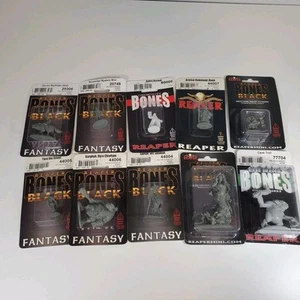 Reaper Miniatures Lot of 10 Fantasy Figures 32mm Scale Bones Plastic New Sealed - Picture 1 of 7