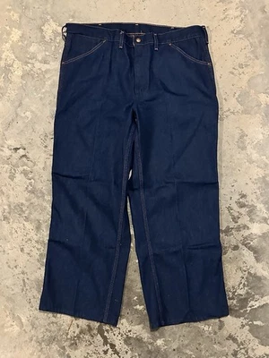 Jeans Big Mac vintage años 80 para hombre 38x27,5 naranja carpintero cosido lavado oscuro denim Foto 1 de 4