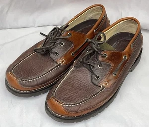 LL BEAN D244472 Allagash Bison Handsewn Oxfords Mens size 11 D Brown Leather - Picture 1 of 16