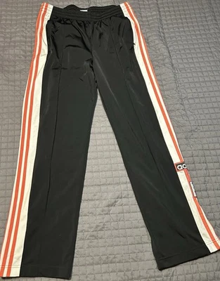 Pantalones deportivos Adidas Adibreak 3 rayas negros y rosas grandes para mujer L Foto 1 de 4