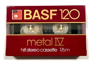 Cassette de audio BASF Metal IV 120 cinta en blanco sellada Hecho en Alemania Tipo IV - Imagen 1 de 2