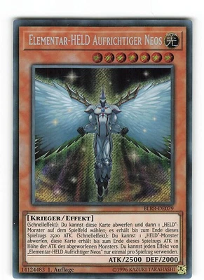 Yugioh ELEMENTAR-HELD AUFRICHTIGER NEOS , blrr-de079 Secret Rare deutsch NM 1st - Bild 1 von 2