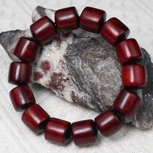 Blut Sandelholz Armband 15 mm altes Material Perle Unisex Wenwan Schmuck - Bild 1 von 10