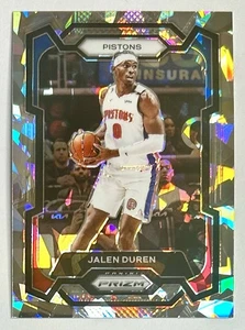 2023-24 Prizm Jalen Duren Silver Cracked Ice Prizm Refractor SP #210 Pistones NBA - Imagen 1 de 12