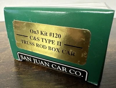 San Juan Car Co. On3 Scale Kit #120 Colorado & Southern Type II Box Car w/Trucks - Image 1 of 4