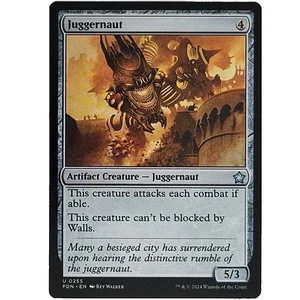 x1 Foil Juggernaut FDN MTG M/NM Uncommon Colorless Artifact Creature Foundations - Picture 1 of 3