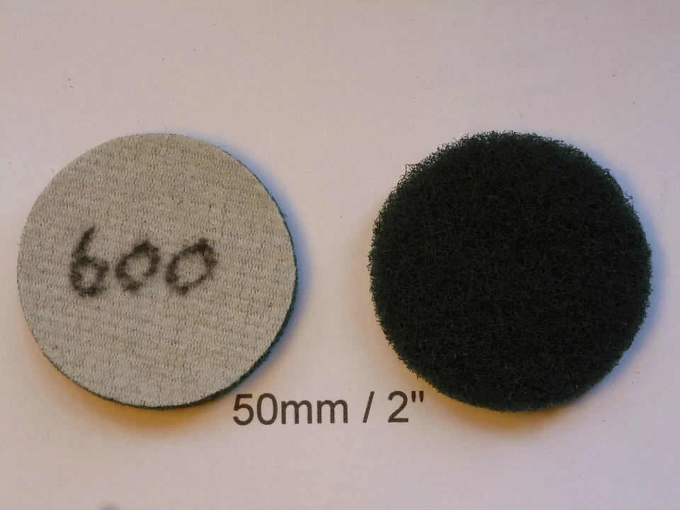 PAD-O-VAC Non-woven Abrasive Discs Hook and Loop Backed 2" / 50mm 600 Grit