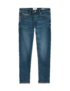 M&S AUTOGRAMM SLIM FIT JAPANISCHE SELVEDGE STRETCH JEANS MITTELBLAU DENIM NEU MIT ETIKETT 30R - Bild 1 von 1