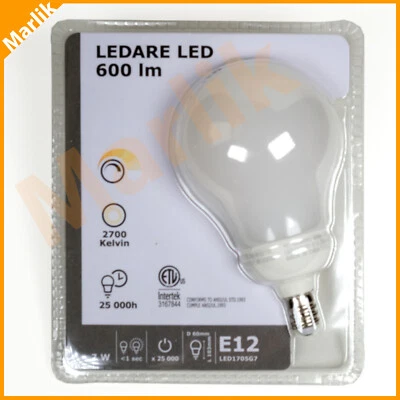 Ikea LEDARE LED Bulb E12, 600 Lumen, 2700 Kalvin Warm, Dimmable, 104.323.86, New - Image 1 of 2