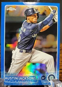 2015 Topps Chrome Austin Jackson 73/150 Blue Refractor NM-MT - Picture 1 of 2