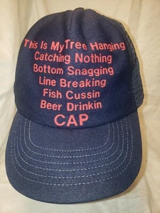 "This is my fishing cussing beer drinking Cap" vintage truckers Hat - Picture 1 of 6