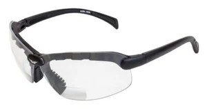 Global Vision C-2 Bifocal Safety Glasses 1.5 Diopter Clear AND Smoke Lens Z87.1 - Picture 1 of 2