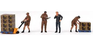 UPS Driver and workers Mini GT 1:64 Scale Diecast Model Figurine Set-by TSM - Picture 1 of 2