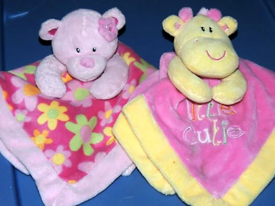 Security Blanket Lovey Giraffe Bear Flowers Pink Cutie 2 First Impressions - Image 1 of 3