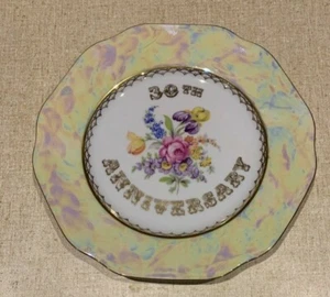 30th Anniversary Porcelain Plate Made in Czech Republic 24 cm vgc - Picture 1 of 5