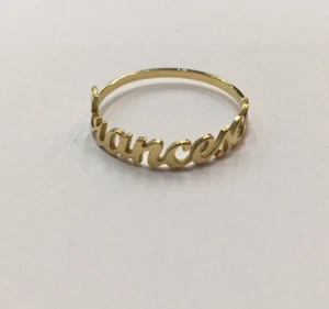 FRANZÖSISCHER NAMENRING 18 KT GELBGOLD DAMEN Gr. 1,34 Gr. 20 - Bild 1 von 7