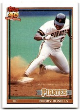 1991 Topps Baseball Card Bobby Bonilla A Pittsburgh Pirates #750