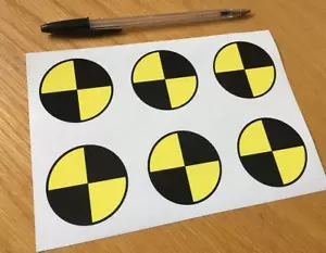 Crash Test Dummy Stickers - (Sheet of Six) - Picture 1 of 1