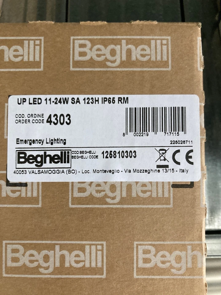 Beghelli 4303 - PLAFONIERA EMERGENZA UP LED 11-24W SARM 1/2/3H IP65 - Immagine 1 di 1