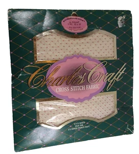 Charles Craft Colonial Rose Cross Stitch Fabric 14 count 15 x 15 " Aida Craft - Picture 1 of 4