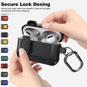 Custodia portatile per Apple AirPods 1/2/3rd Pro 2 custodia protettiva blocco sicuro - Foto 1 di 17