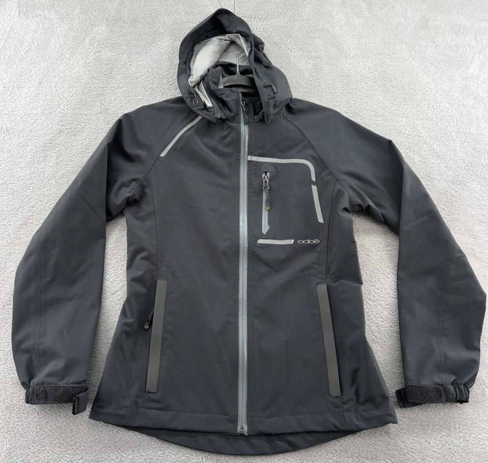 Chaqueta Oobe Mujer Talla XS Negra Cremallera Completa Capucha Abrigo de Lluvia Chick Fil A Foto 1 de 4