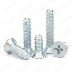 Galvanized Steel Phillips Cross Countersunk Head Thread Rolling Screws M3 M4 M5 - Picture 1 of 6