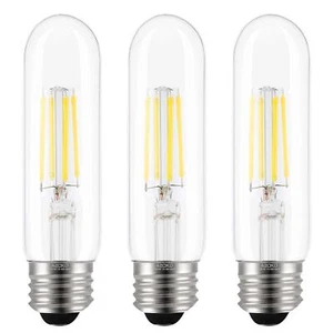 Edison Bulb, T10 Daylight 4000K LED Tubular 4W Dimmable, E26 Base (3-Pack) - Picture 1 of 7