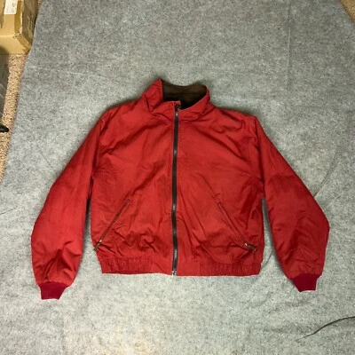 Vintage LL Bean Mens Jacket Extra Large Red Bomber Flannel Wool Lined Hiking - Image 1 of 4