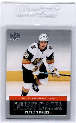 2021 Upper Deck Debut Dates Peyton Krebs - Image 1 of 2