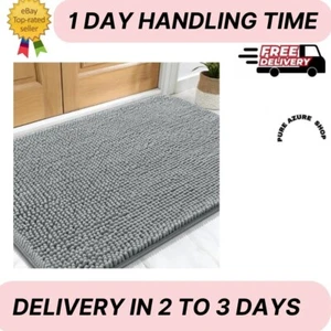 Dog Door Mat for Muddy Paws, Absorbs Moisture and Dirt, Non-Slip Washable Mat, Q - Picture 1 of 5