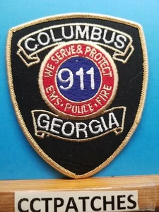 COLUMBUS, GEORGIA EMS POLICE FIRE 911 COMMUNICATIONS SHOULDER PATCH GA - Bild 1 von 2