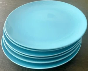 IKEA 15199 TURQUOISE BLUE /TEAL 10 3/4" Dinner Six (6) Count Set Plate Lot - Picture 1 of 6